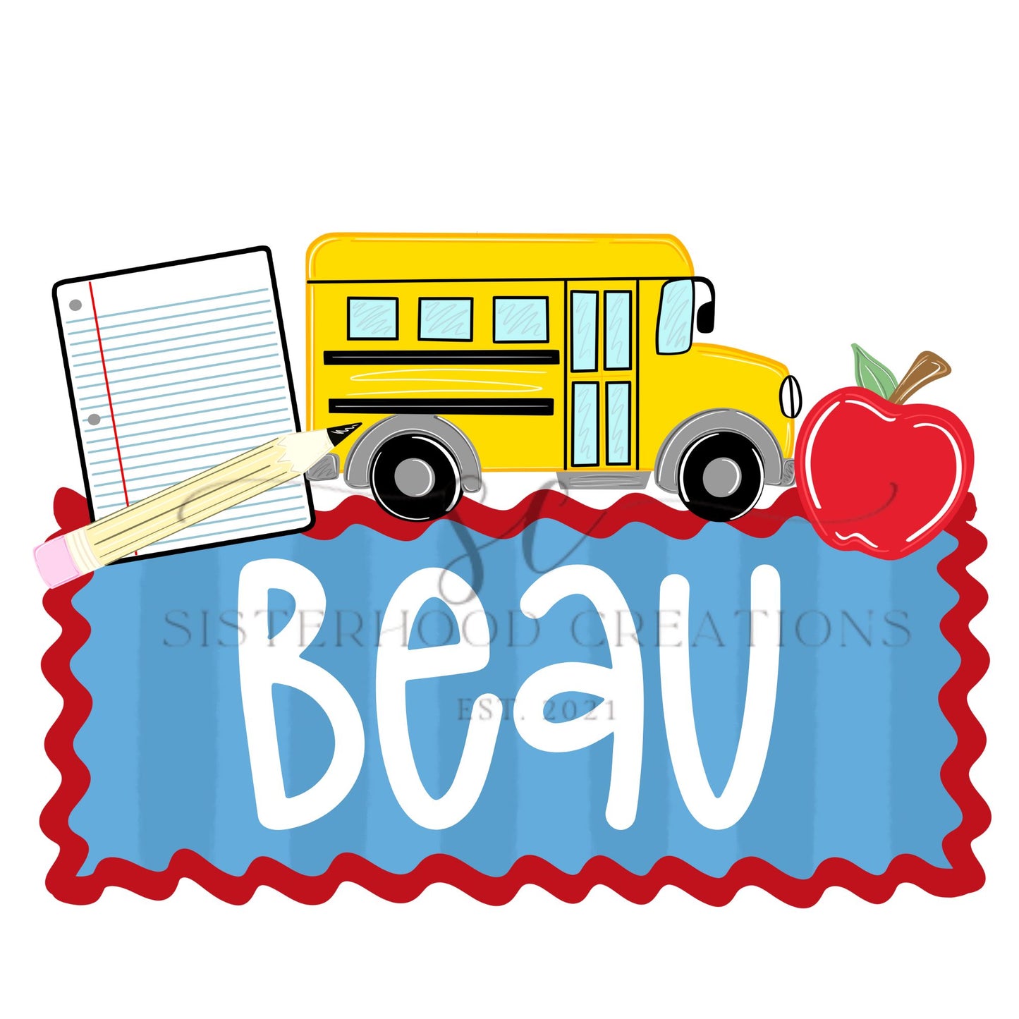 BUS BACK TO SCHOOL- CUSTOM NAME(BOY)