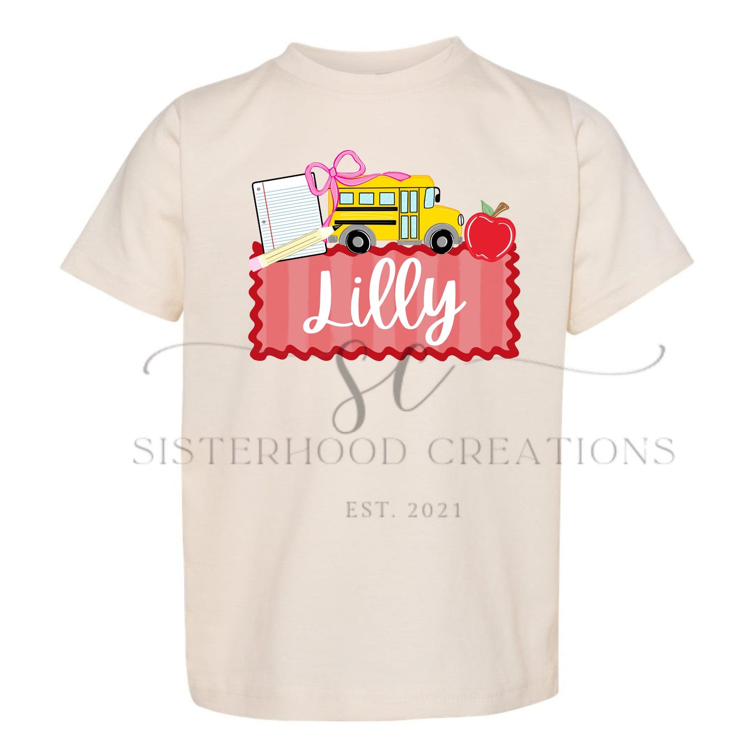 BUS BACK TO SCHOOL- CUSTOM NAME(GIRL)