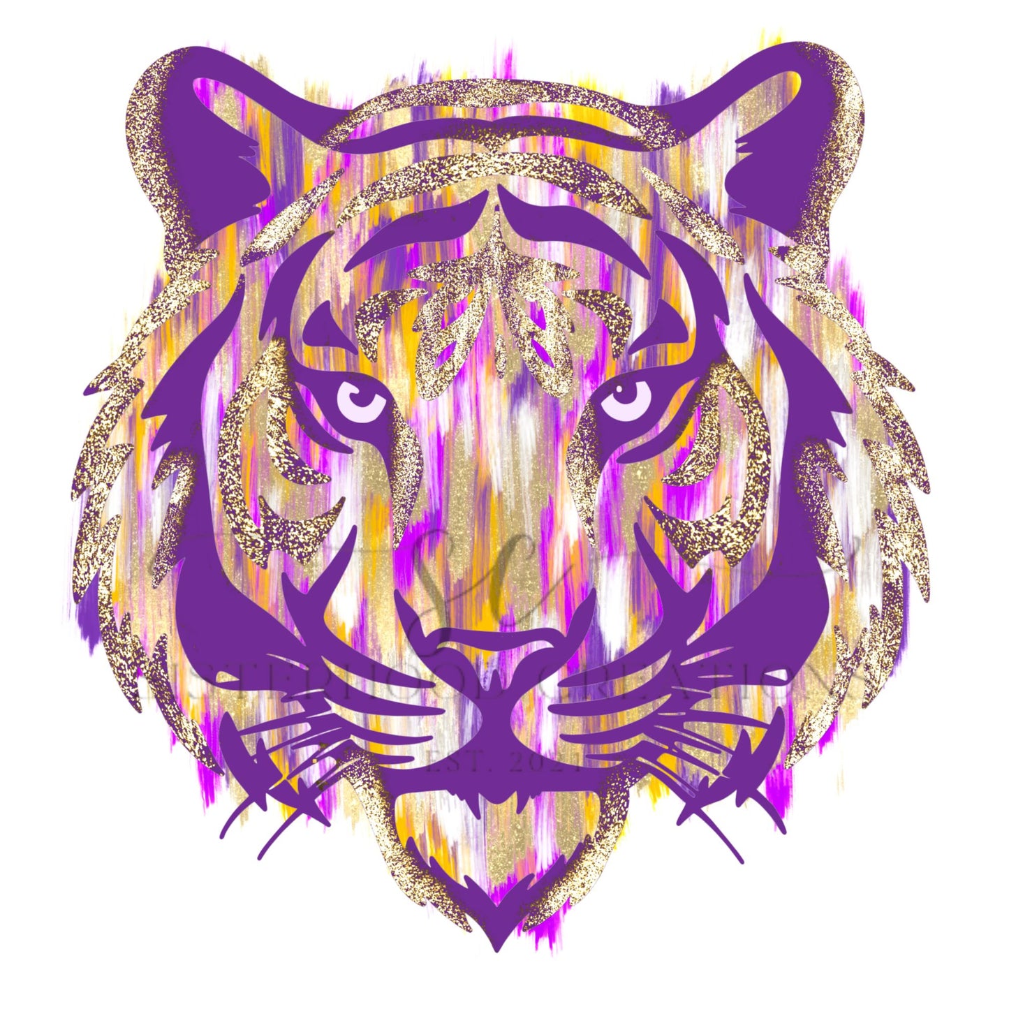 Watercolor Tiger Head