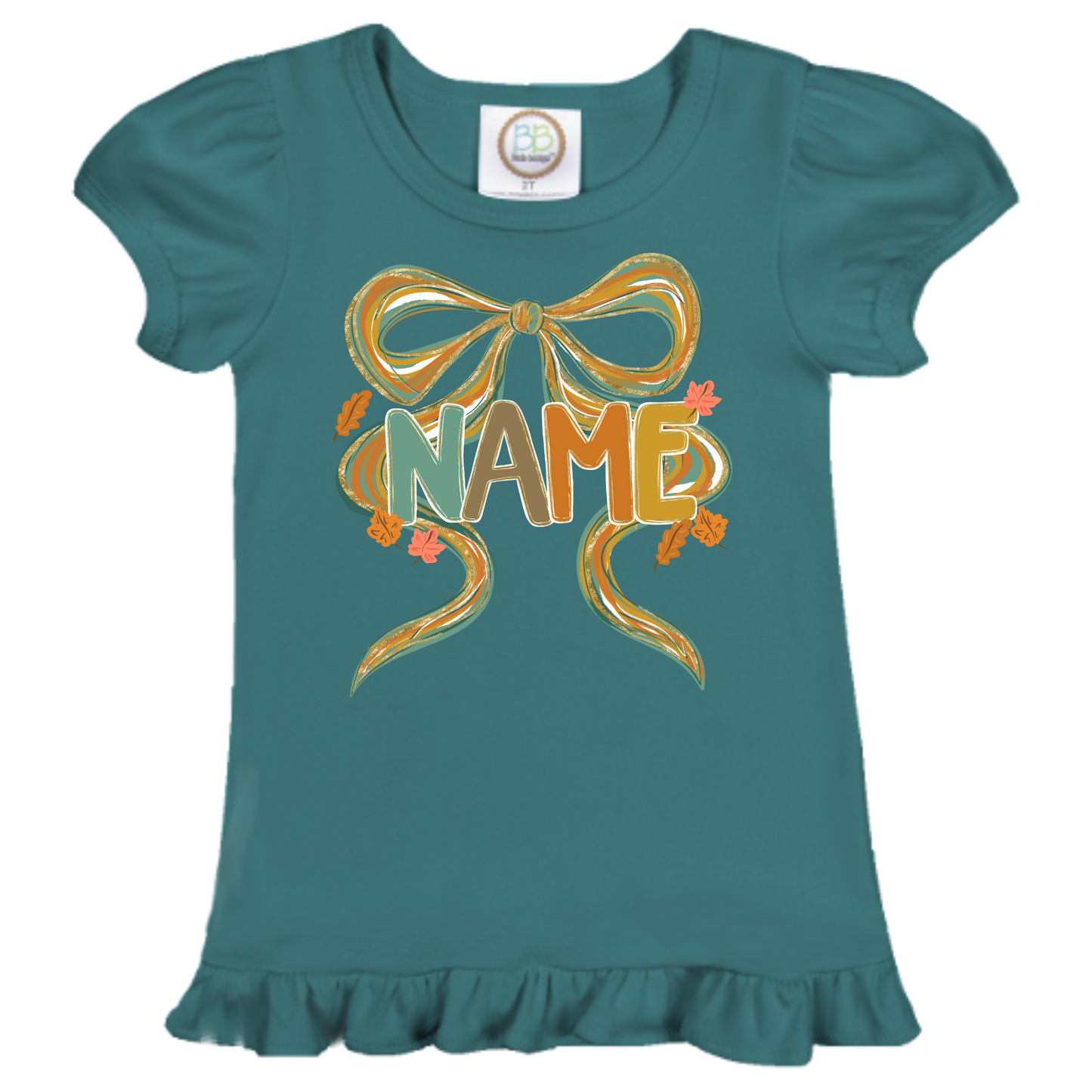 Fall Custom Name Ruffle Tee๐