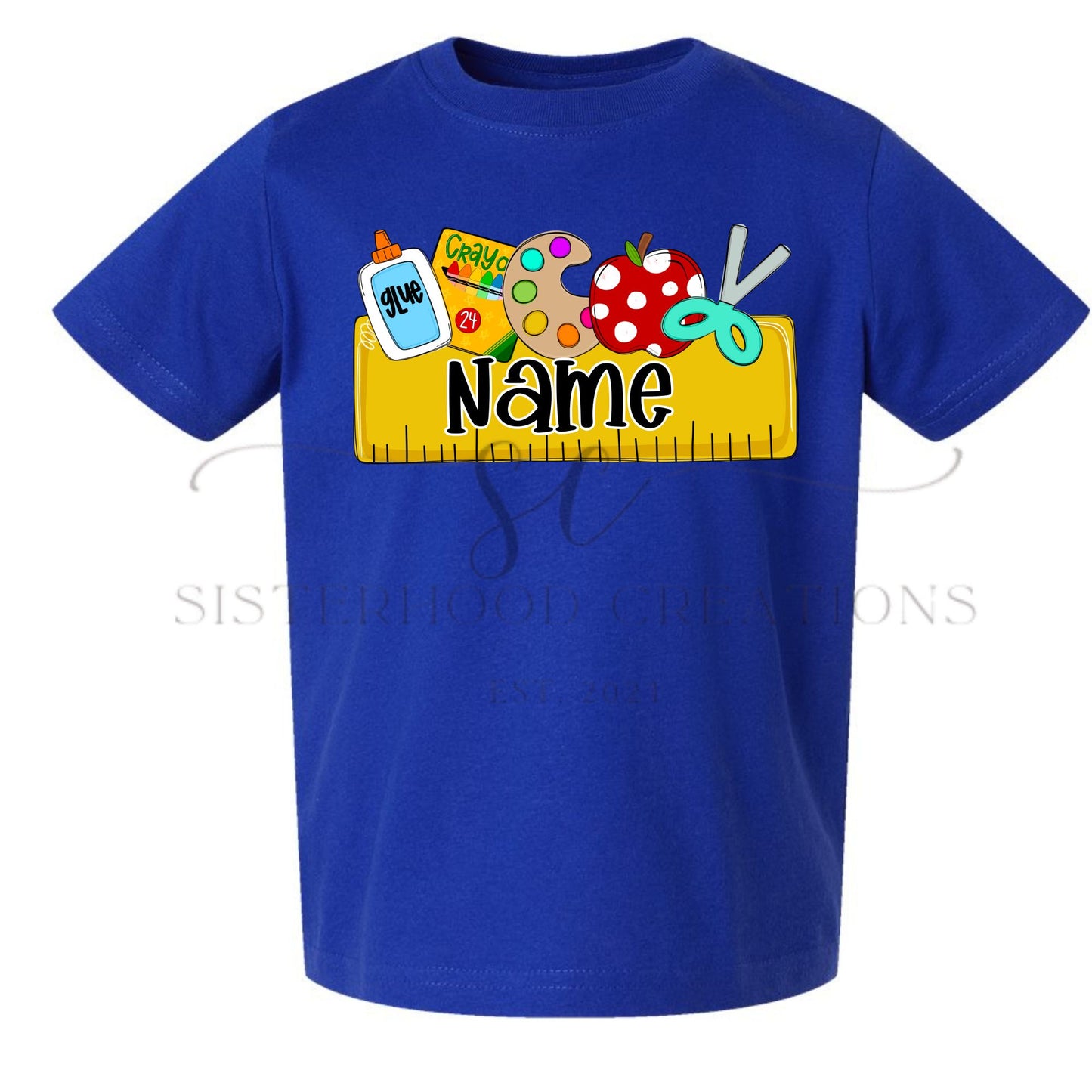 Custom School Name Plate Shirt