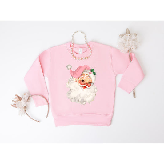 Mommy & Me Pink Santa Sweatshirts
