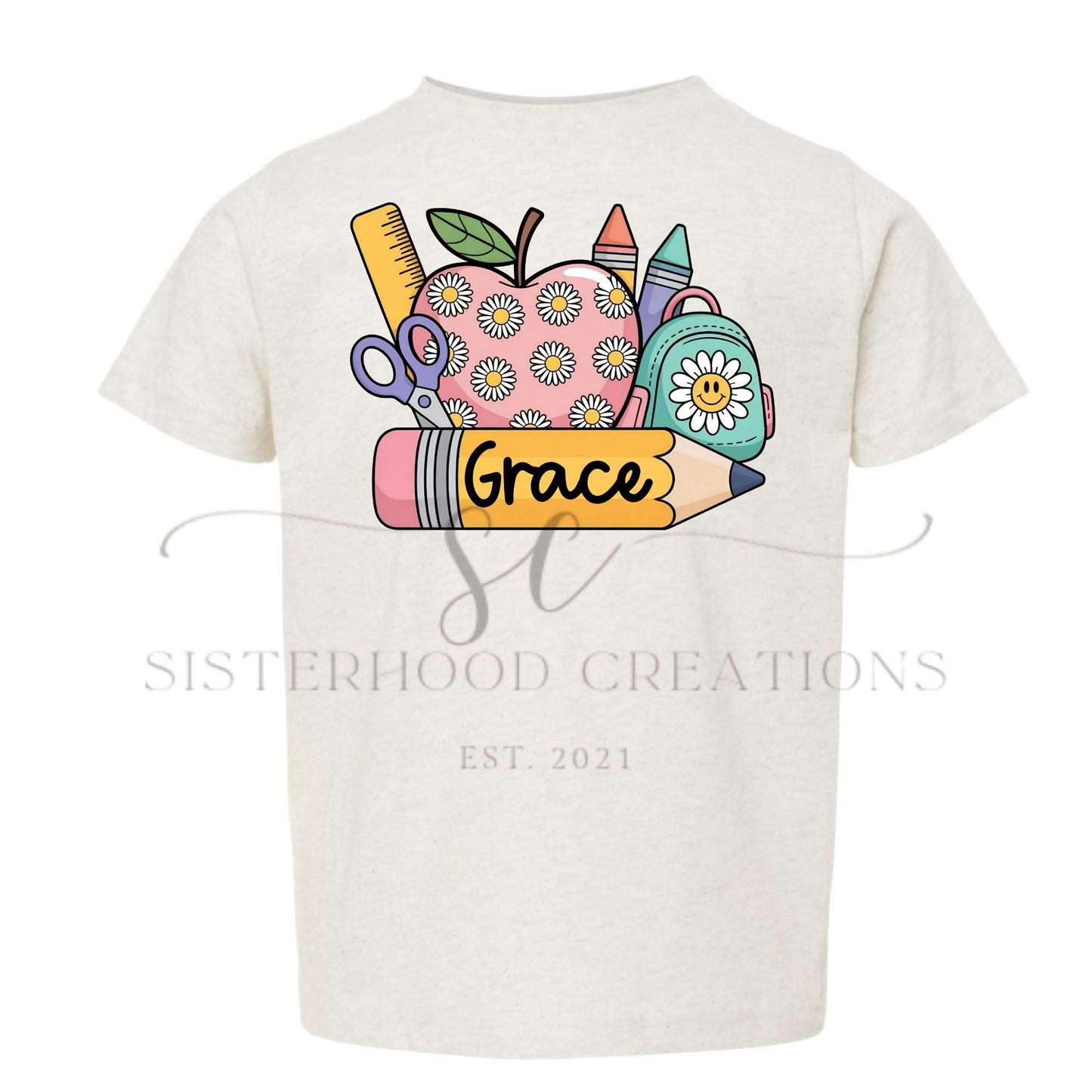 🎀Custom Daisy School Name Tee