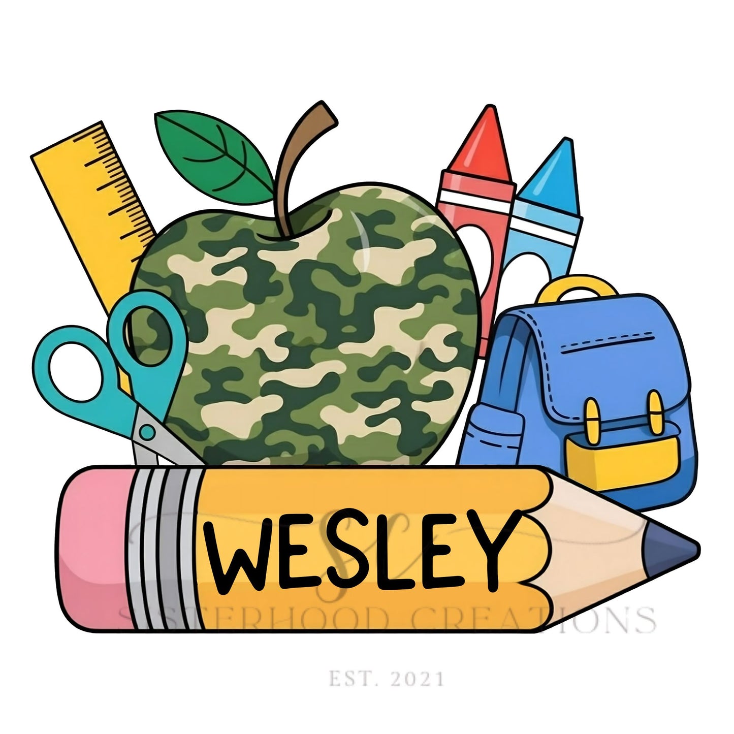🪖Custom Camo School Name Tee