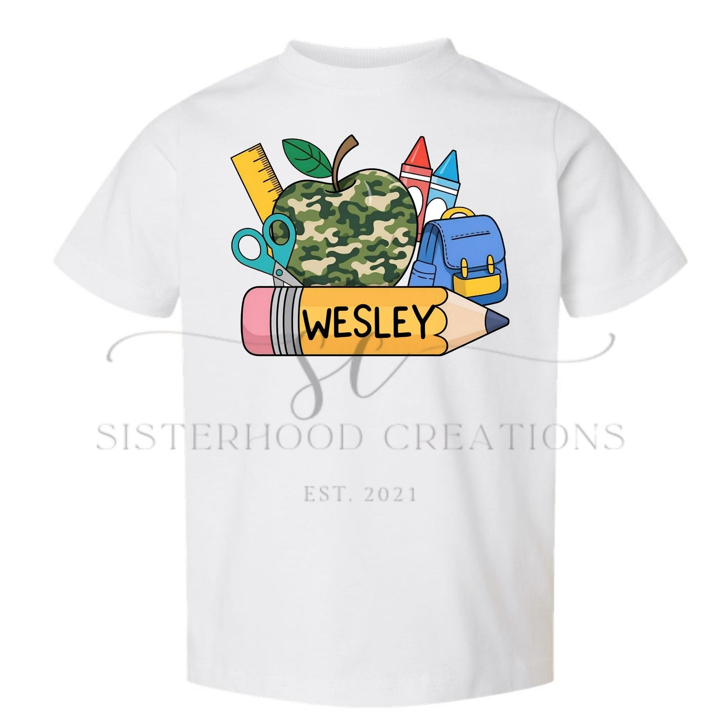 🪖Custom Camo School Name Tee