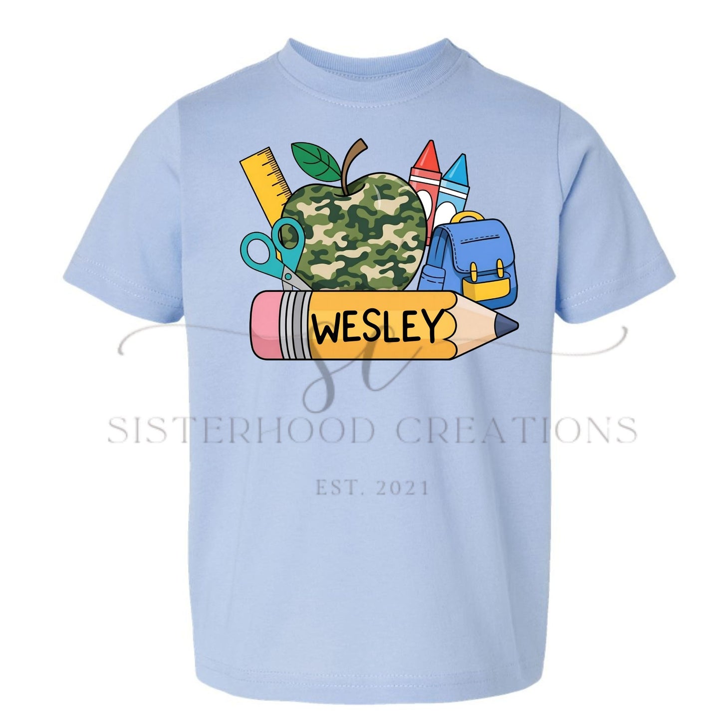 🪖Custom Camo School Name Tee