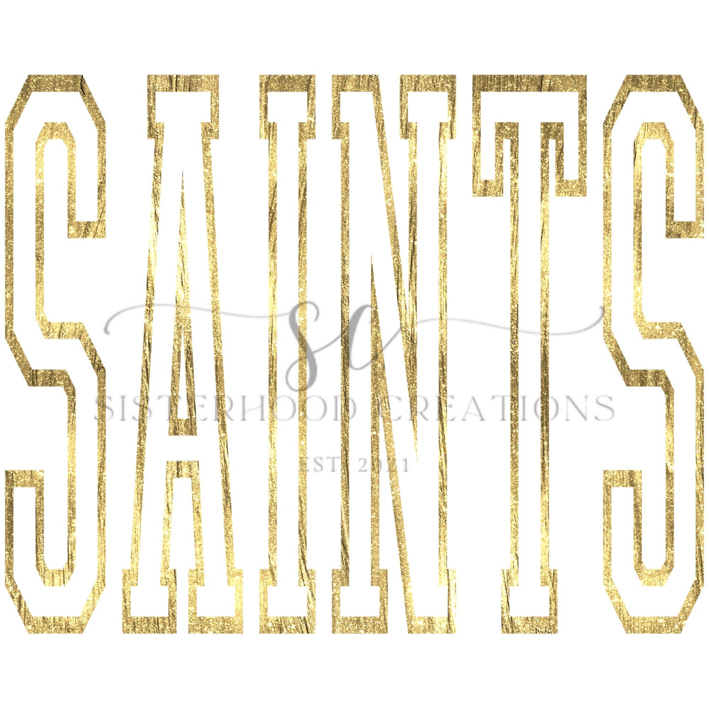 Gold Foil Varsity SAINTS