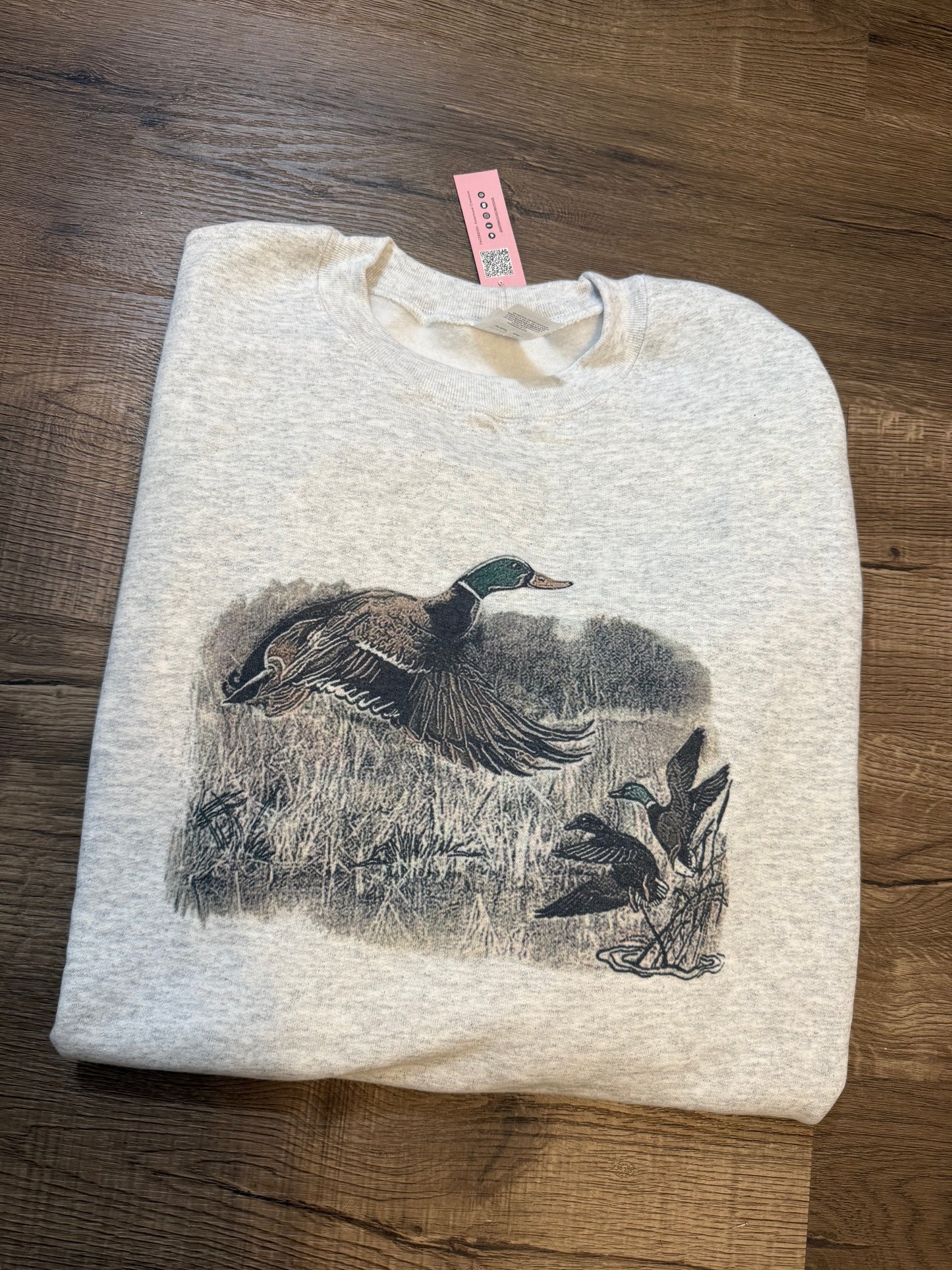 Duck scene adult sweatshirt