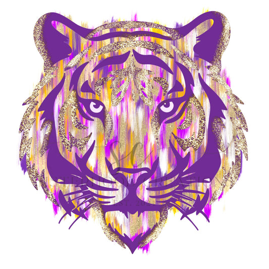 Watercolor Tiger Head
