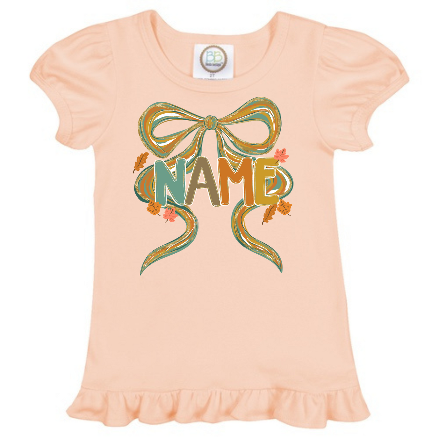 Fall Custom Name Ruffle Tee🍂