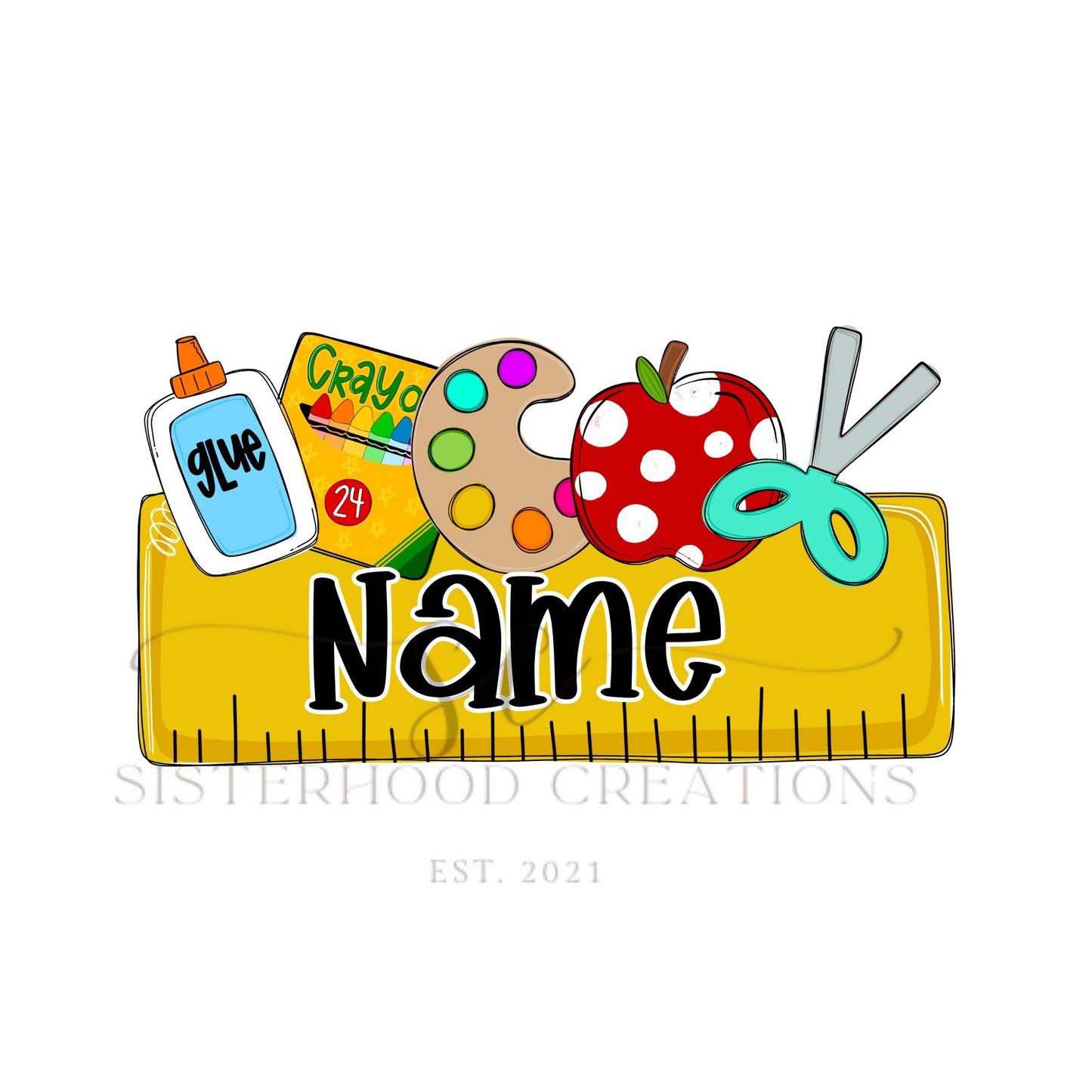 Custom School Name Plate Shirt