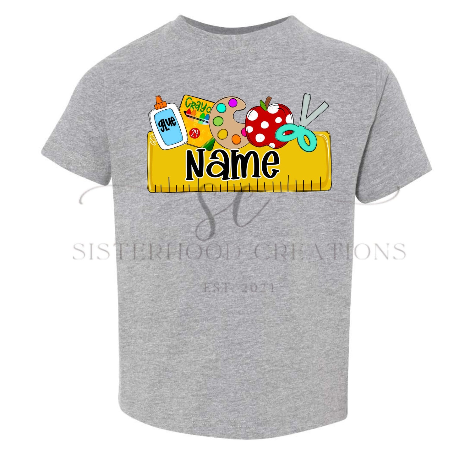 Custom School Name Plate Shirt