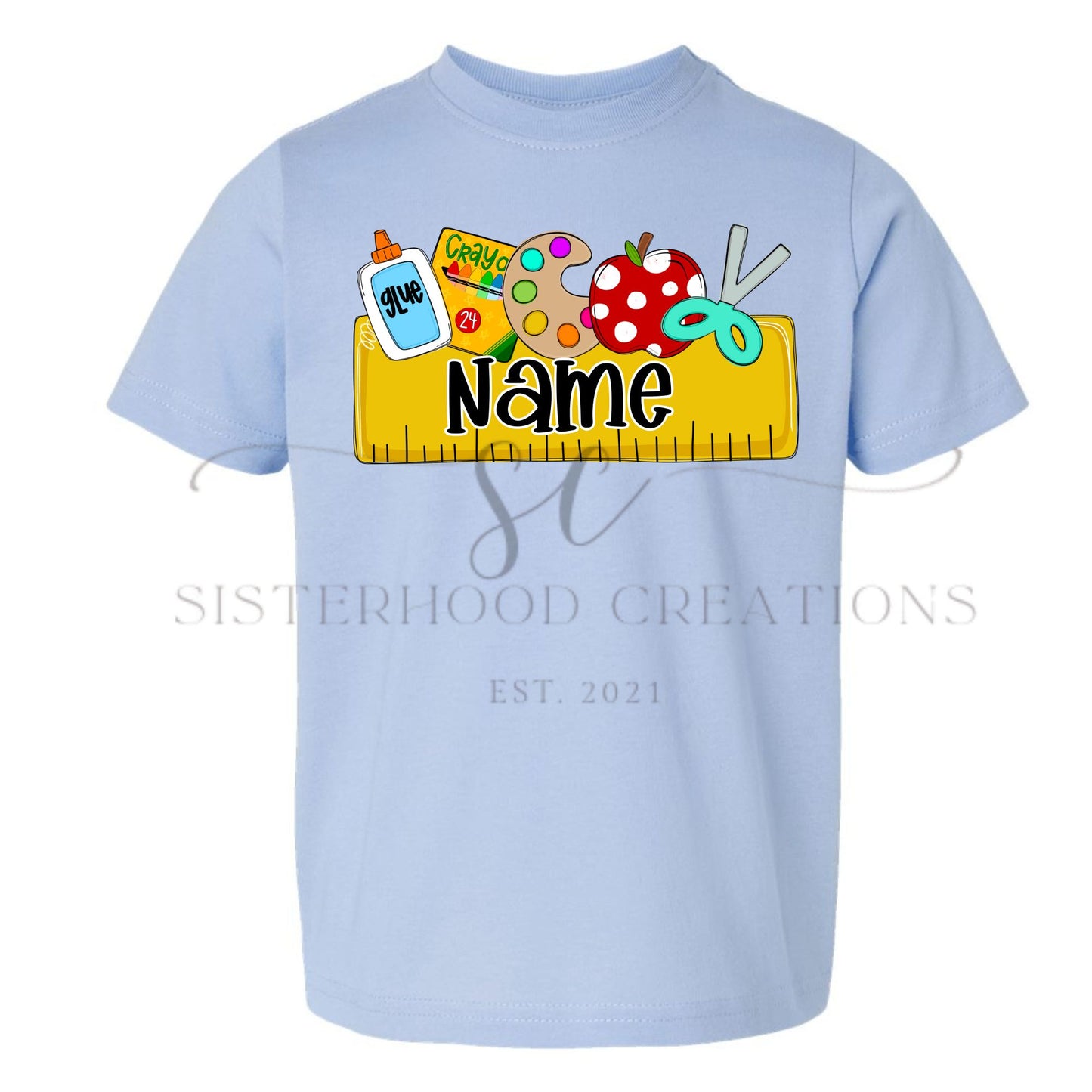 Custom School Name Plate Shirt