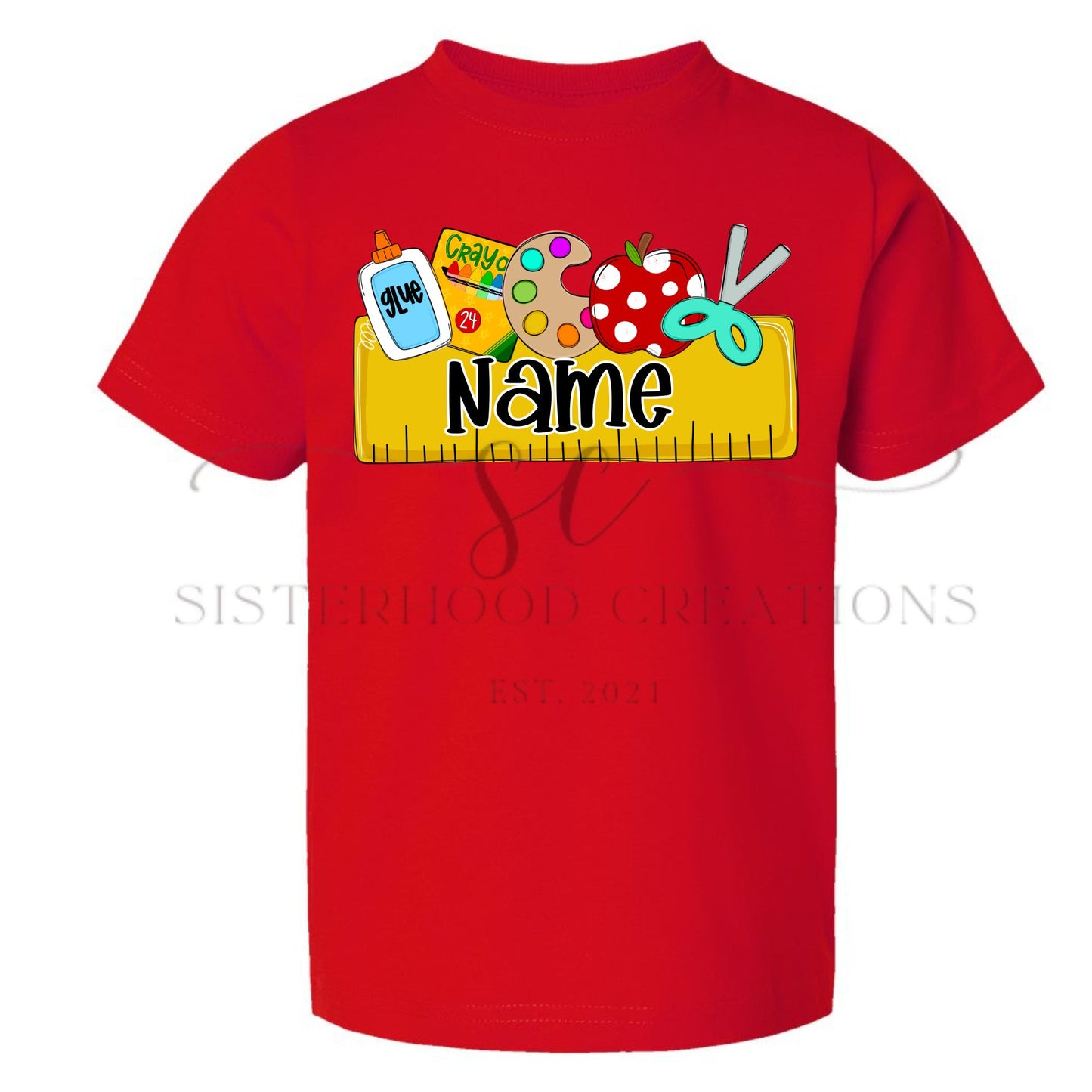 Custom School Name Plate Shirt