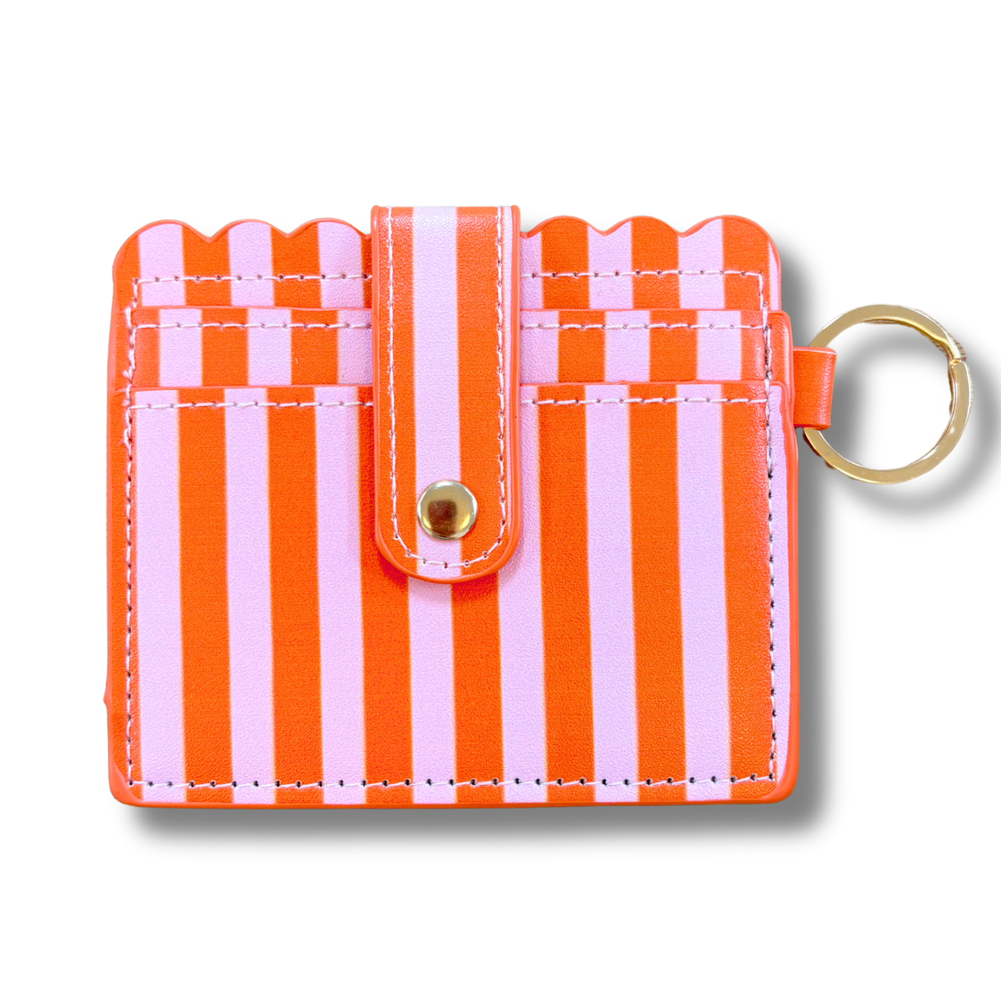 Wallet - Pink & Orange Stripes