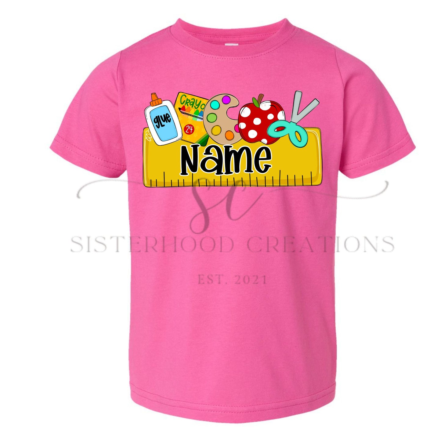 Custom School Name Plate Shirt