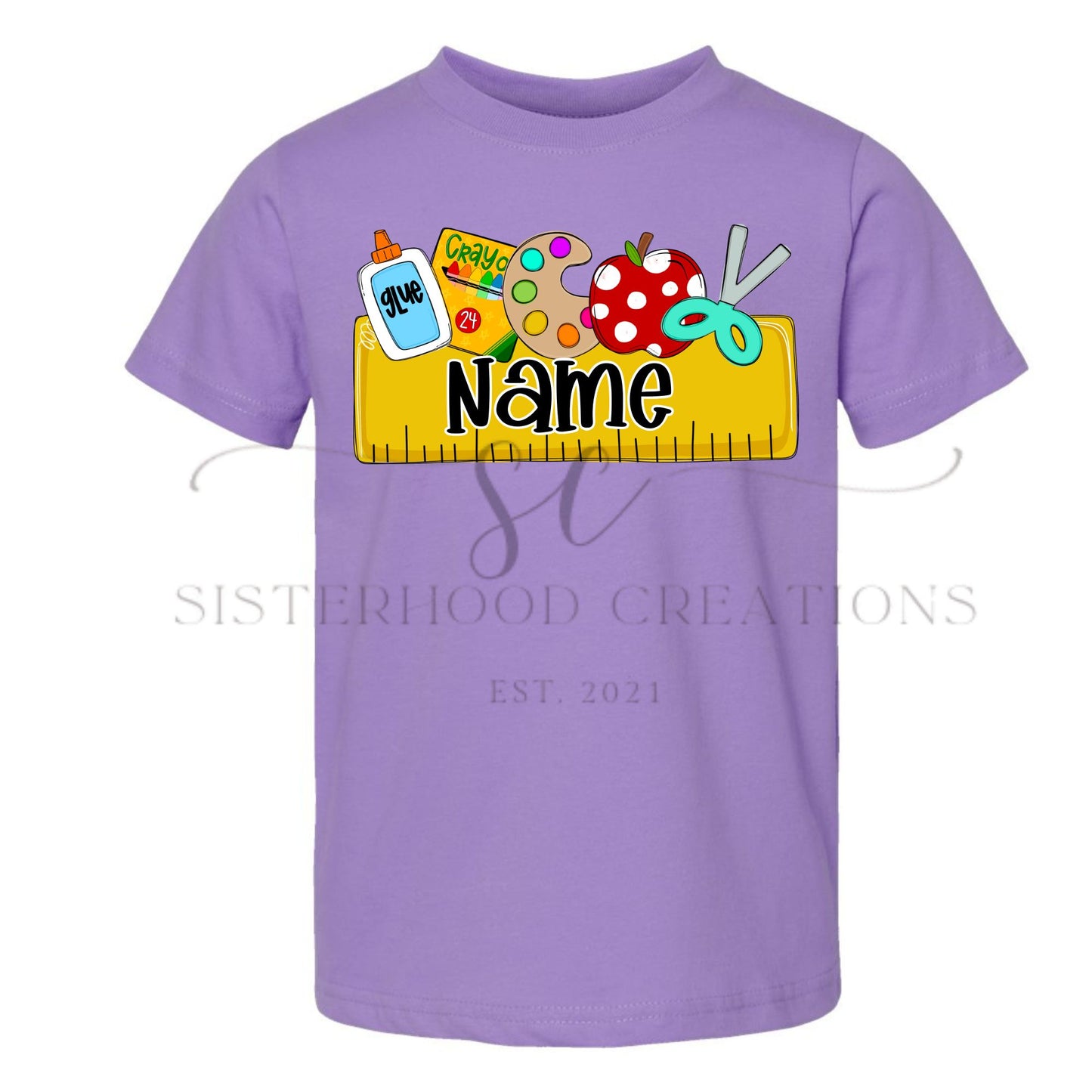 Custom School Name Plate Shirt