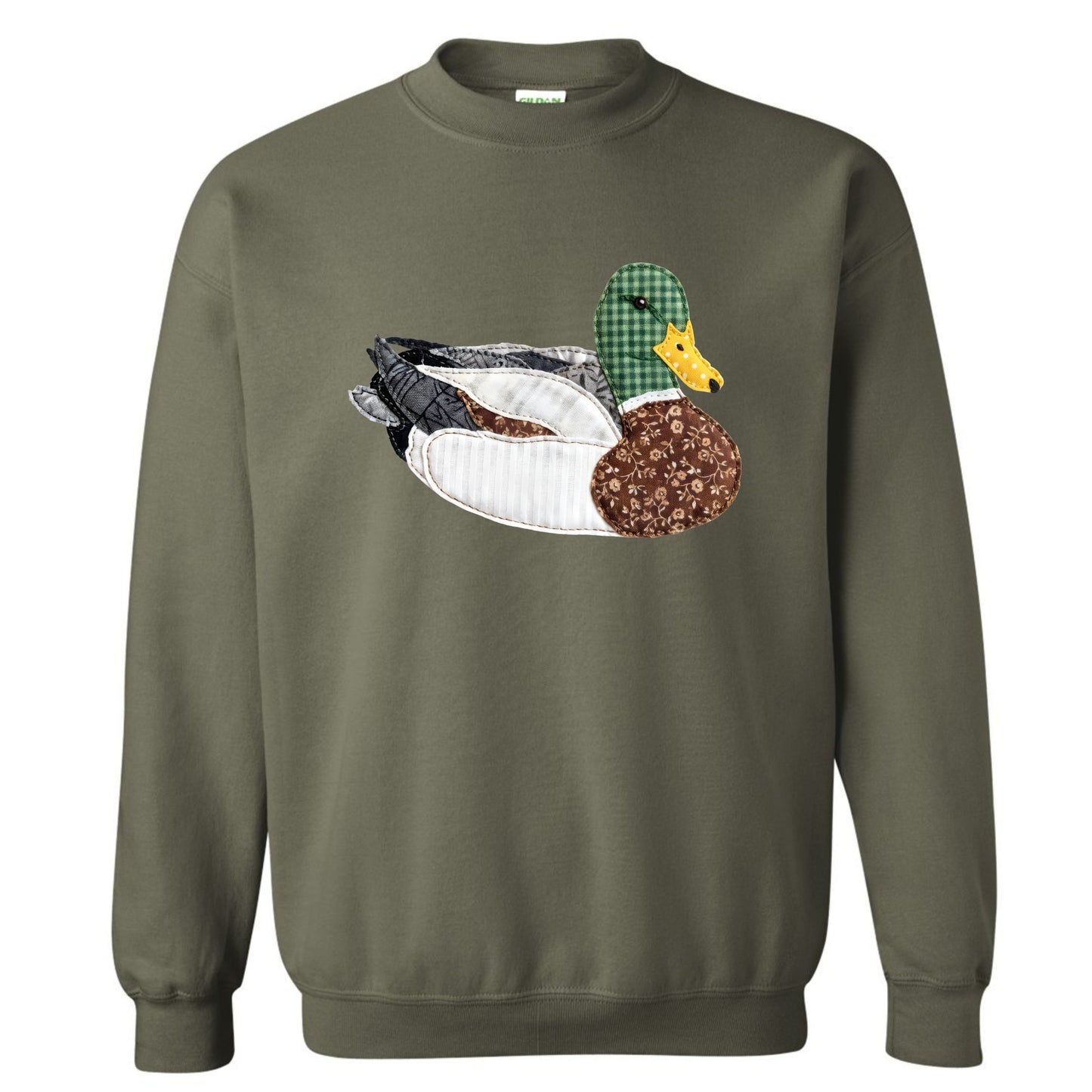 Faux Patchwork Duck Sweatshirt