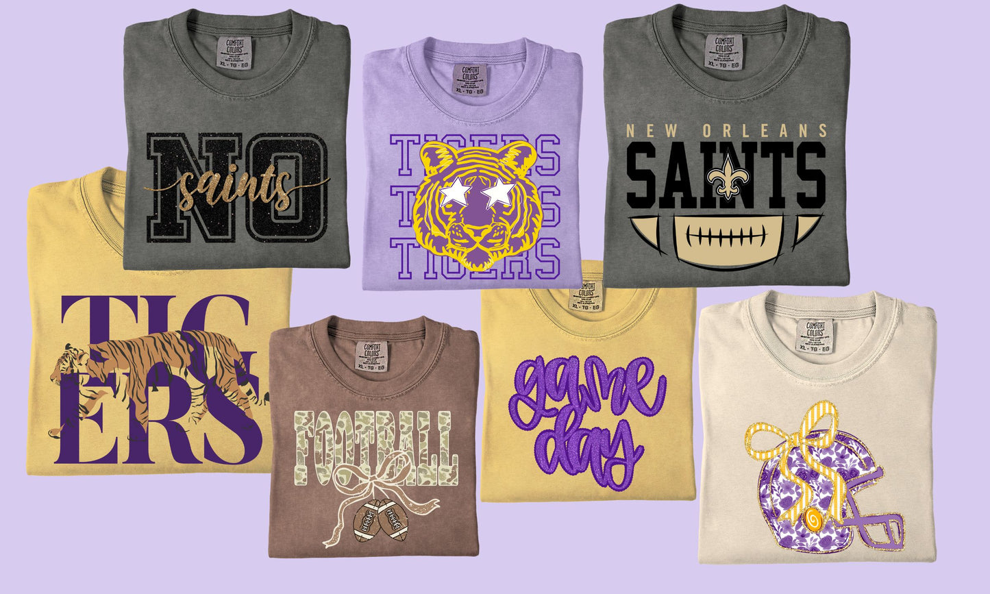 MYSTERY COMFORT COLORS FOOTBALL TEES