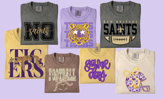 MYSTERY COMFORT COLORS FOOTBALL TEES