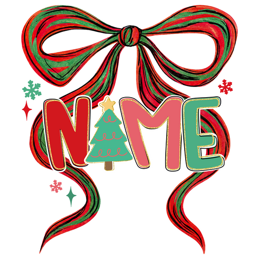 Christmas Custom Name Ruffle Tee🎄