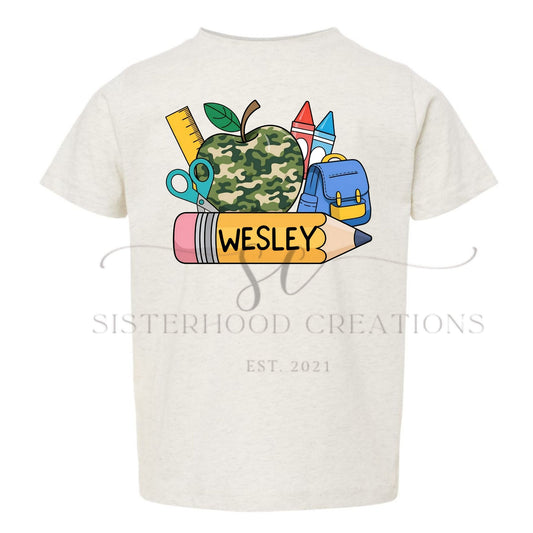 🪖Custom Camo School Name Tee