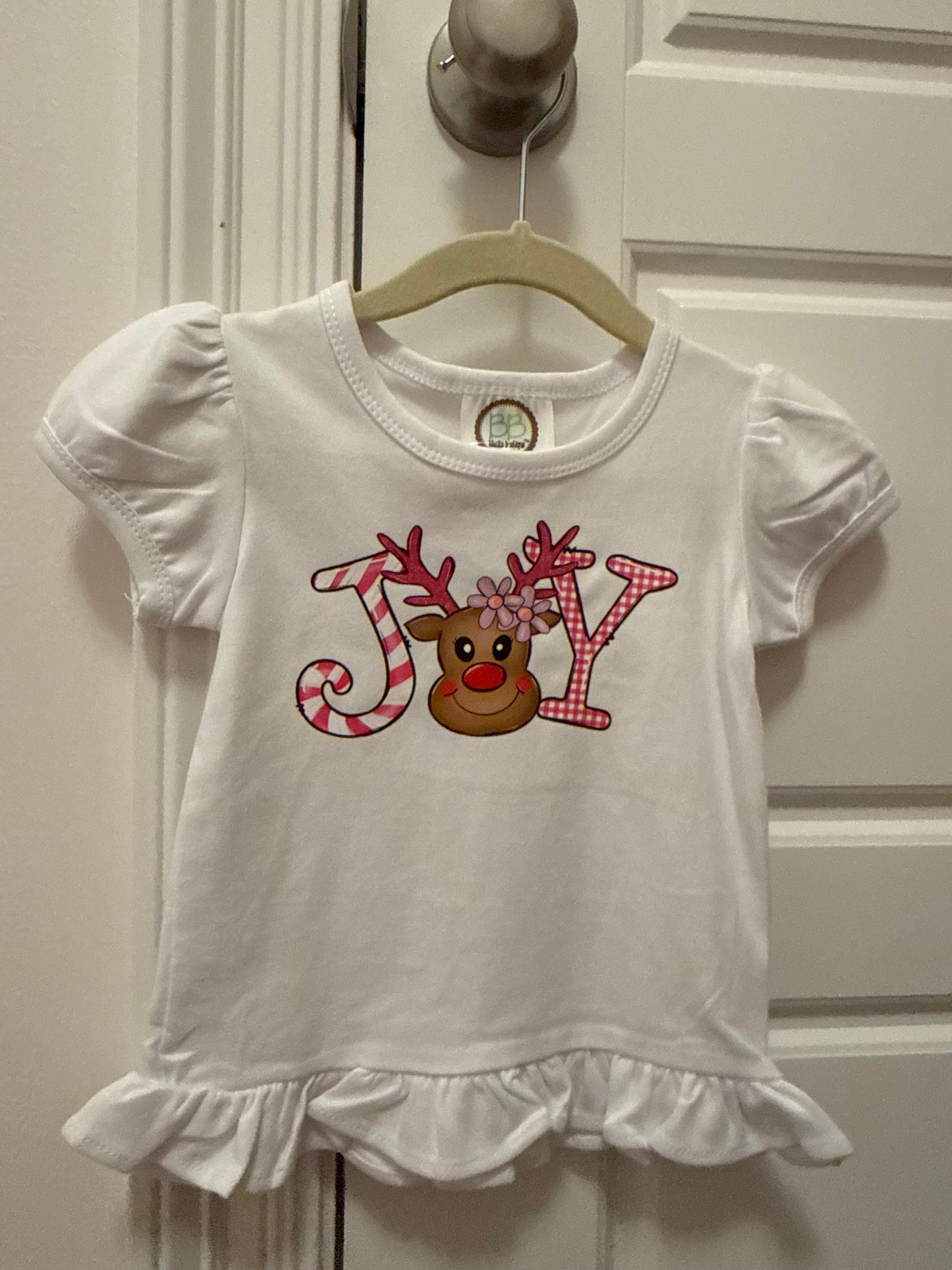 Reindeer Joy Ruffle Tee