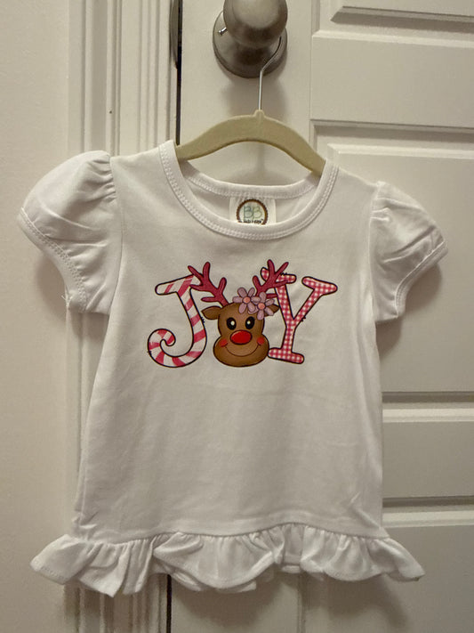 Reindeer Joy Ruffle Tee