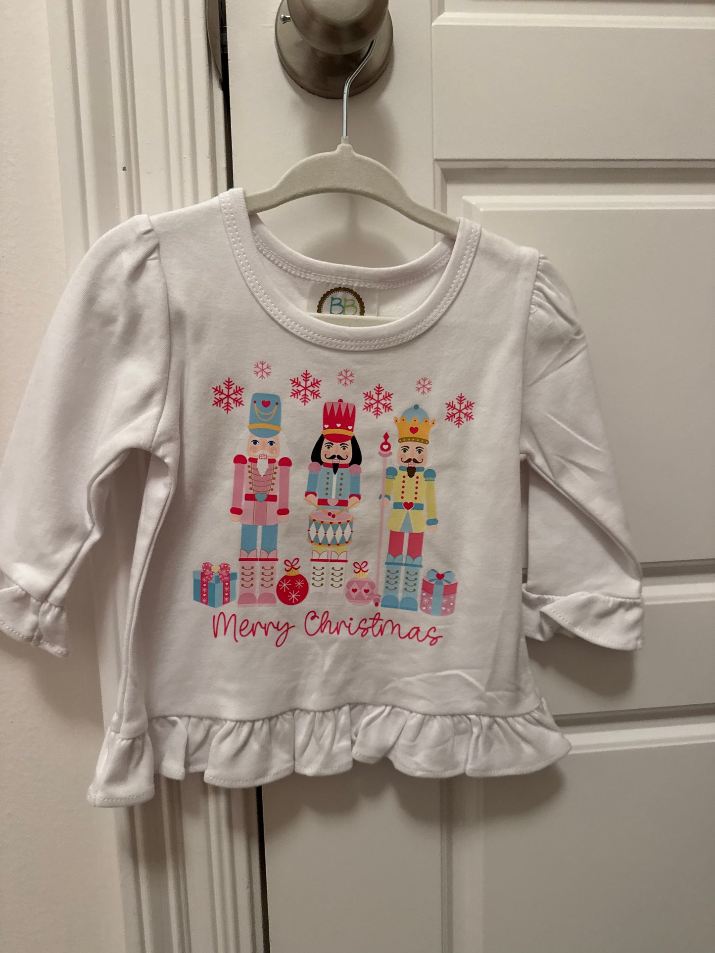 Merry Christmas Nutcracker Ruffle Longsleeve