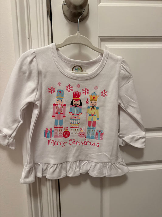 Merry Christmas Nutcracker Ruffle Longsleeve