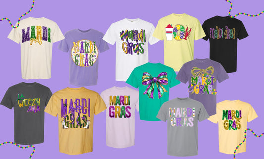 MYSTERY COMFORT COLORS MARDI GRAS TEES