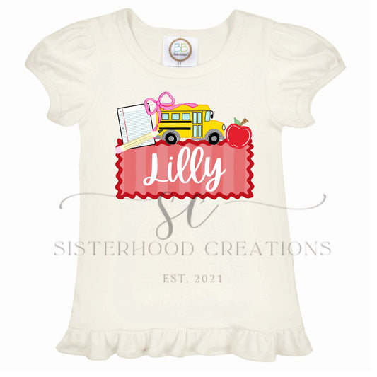 BUS BACK TO SCHOOL- CUSTOM NAME(GIRL)