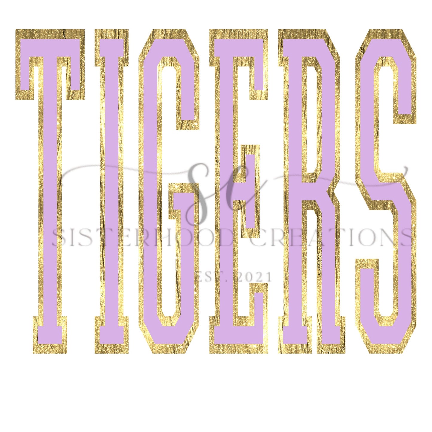 Gold Foil Varsity TIGERS