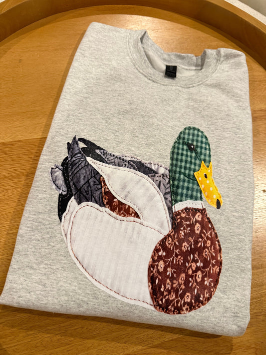 Faux Patchwork Duck Sweatshirt