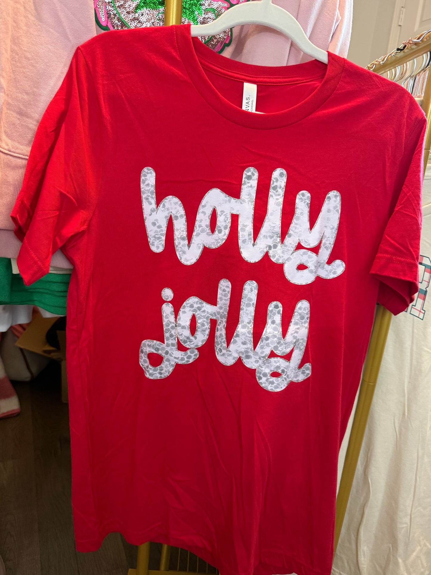 Glittery Holly Jolly