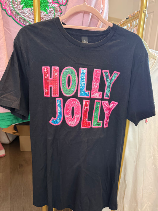Glittery Holly Jolly
