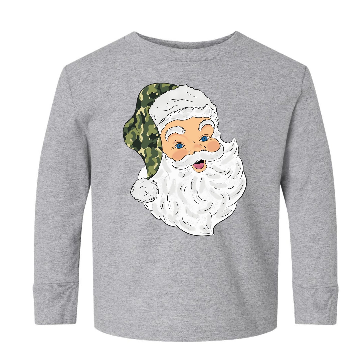 Kids Camo Santa Long Sleeve